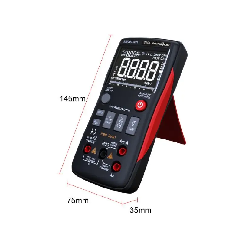 RM409B Цифровой мультиметр Кнопка 9999 отсчетов точность измерения с аналоговым барным графом AC DC Амперметр напряжения тока Ом авто