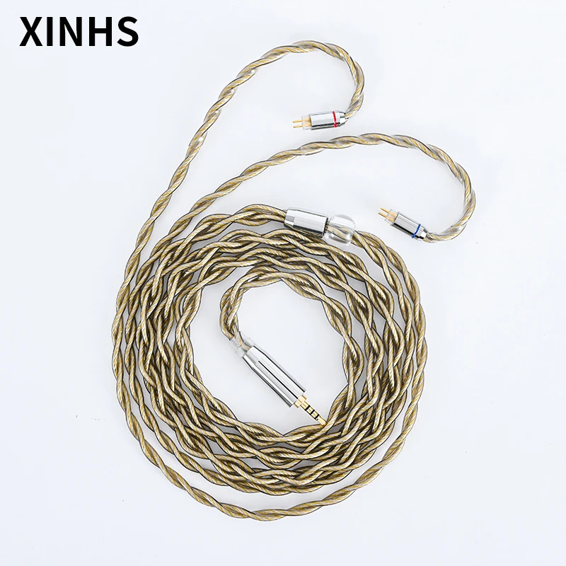 Xinhsearphones-cabo Misto de Substituição Atualização Dourado Prata Dourado Cabo Misto Mmcx 2pin Core Crystal Copper Hifi Audio Headphone Wire - Image 4