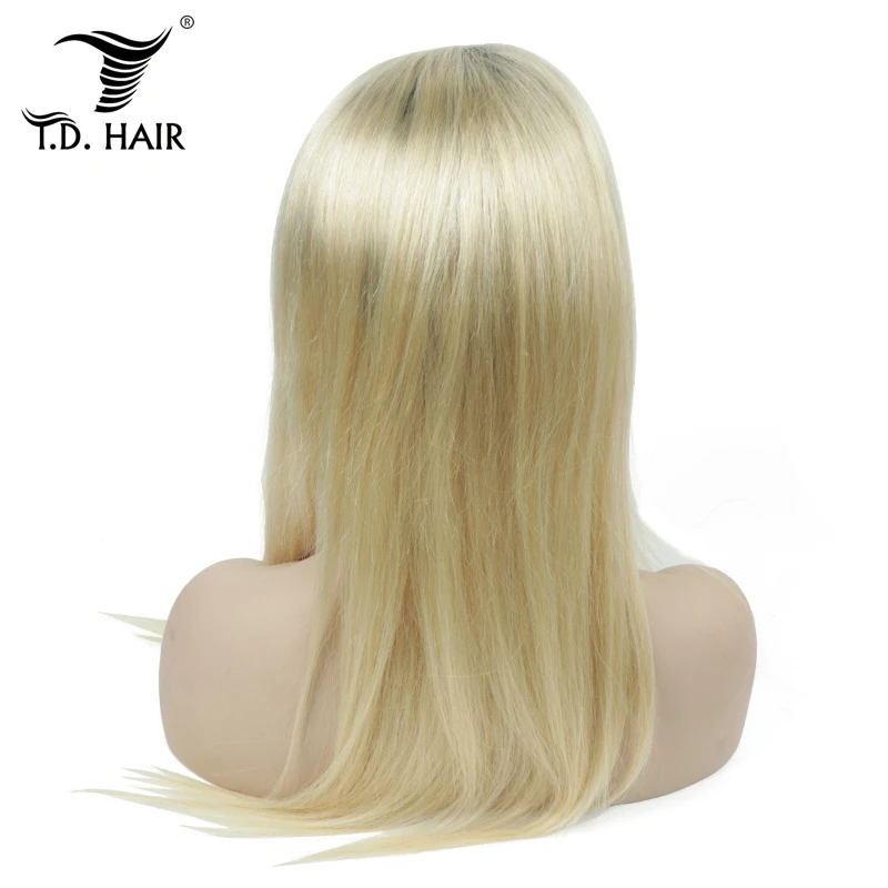 TD 150% Density Ombre Blonde Full Lace Wigs Human Hair Brazilian Wig Swiss Transparent Lace Wigs Remy Hair 1B 613 Wigs