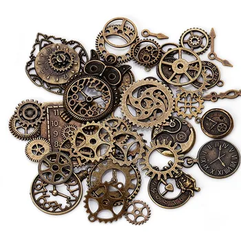 

40pcs/set Retro Electroplated Metal Gear Kit Mixed Mechanical Gears Clock Watch Accessories For DIY Handmade Watch Gear Parts