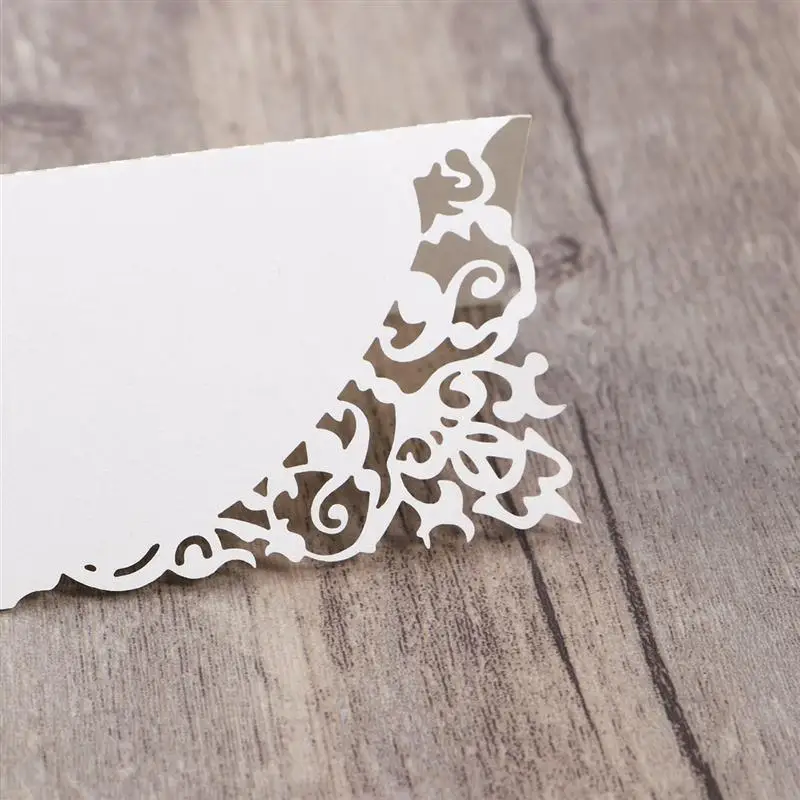  50PCS Hollow Place Seat Card Wedding Invitation Table Cards Name Place Card Table Decoration Weddin - 4.00049E+12