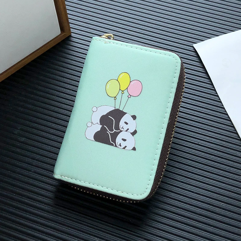 Модный милый чехол для паспорта Kawaii Balloon Panda, ID, кредитный держатель для карт, сумка, чехол, кошелек, высокое качество, портмоне для документов - Цвет: green