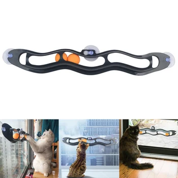 

Cat Funny Ball Toy Windows Sucker Pet Cat Toys Play Pipe with Balls Cat Toy Track Play Tunnel Pet Cats Toys Products Supplies