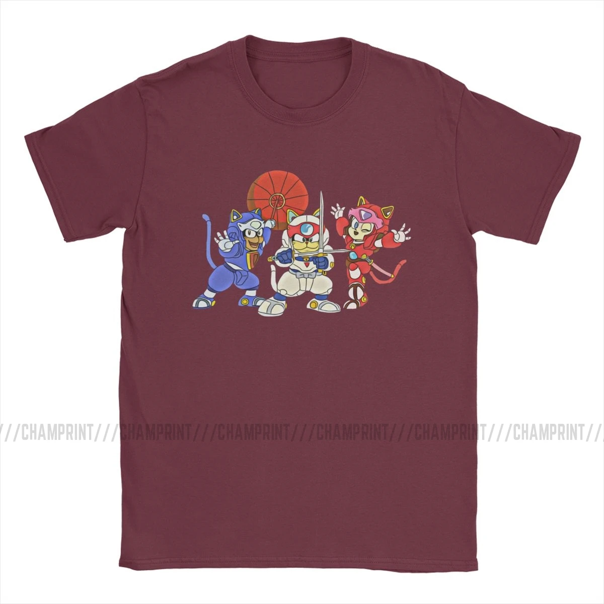 Samurai Pizza Cats Ретро Винтаж манга мужские футболки мультфильм Кот Speedy Teyandee Япония аниме футболка короткий рукав хлопок