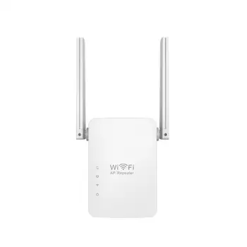 

FULL-Lv-Wr13 Wifi Repeater Wireless Wifi Range Extender Booster 300Mbps Router Wifi Signal Booster 2 Antennas Wall Eu Plug