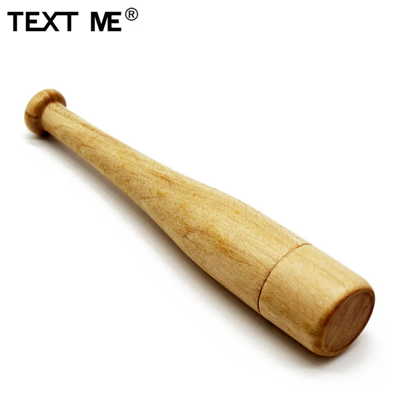 Usb флеш-накопитель TEXT ME Wooden 64 ГБ 4 8 16 32 maple baseball bat usb2.0 | Компьютеры и офис