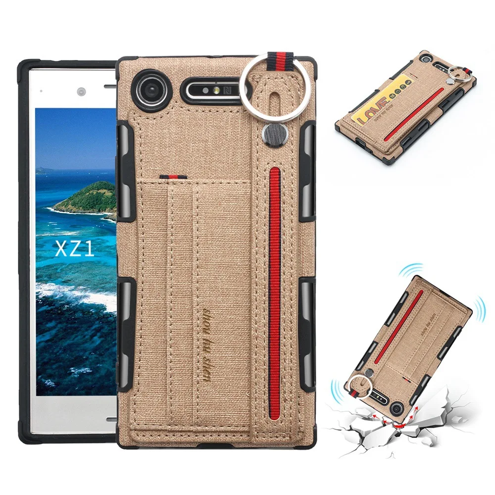 Многофункциональный чехол для телефона Sony XZ1 с держателем кольца на палец