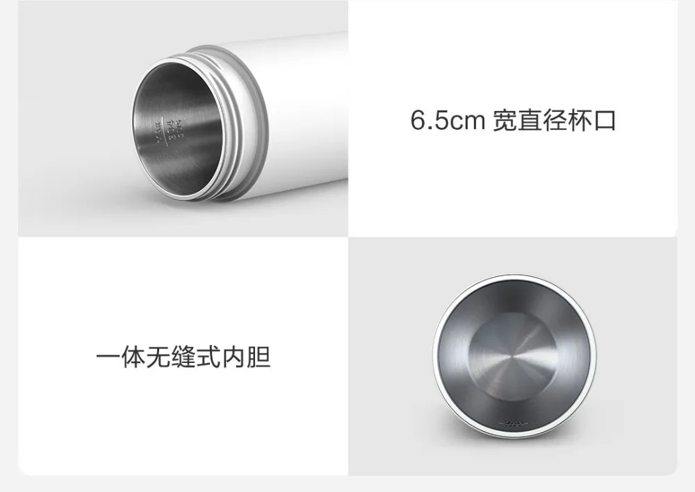 Xiaomi Mijia, электрическая чашка, портативная, 400 мл, бутылка из нержавеющей стали для чая, кофе, молока, порошка, мини-чайник для путешествий
