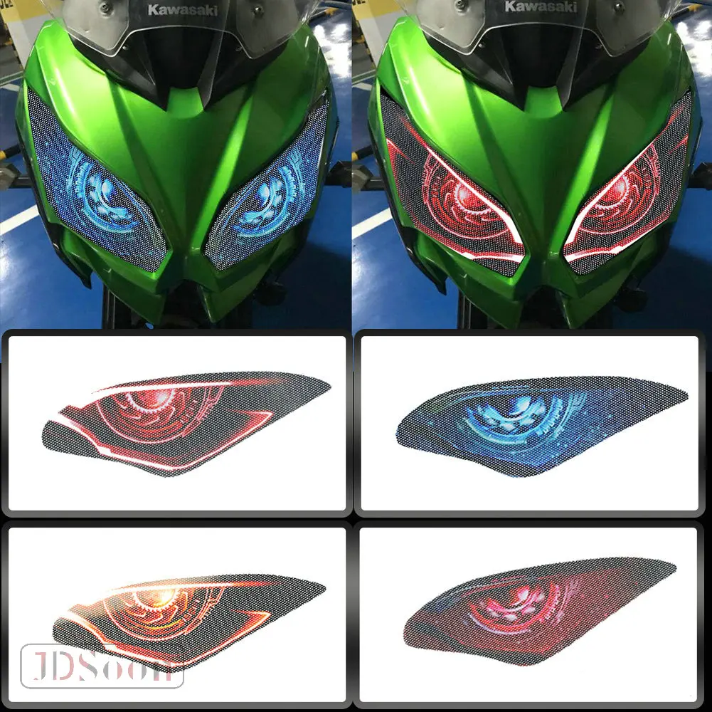 Для kawasaki ninja650 2017-2019 versys650 наклейка на переднюю фару мотоцикла защитные наклейки