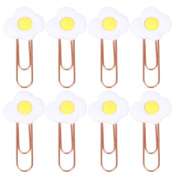 

8PCS Home Use Creative Korean Ins Style Cartoon Pattern Paper Clip Note Clip Binding Pin Paper Clamp for House School