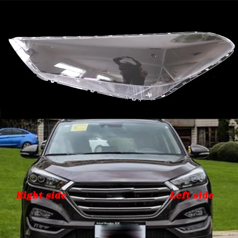 Для hyundai tucson 2015 2017 передние фары прозрачные абажуры лампы оболочки маски крышка