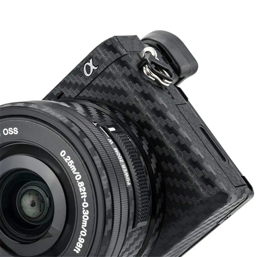Корпус камеры и объектив из углеродного волокна пленка Комплект для Sony A6500 и 16-50 мм наклейки для объектива для украшения камеры s