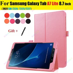Ímã suporte coque para samsung galaxy tab a7 lite 8.7 polegada SM T220 t225 caso inteligente couro do plutônio sono automático para samsung t227 funda