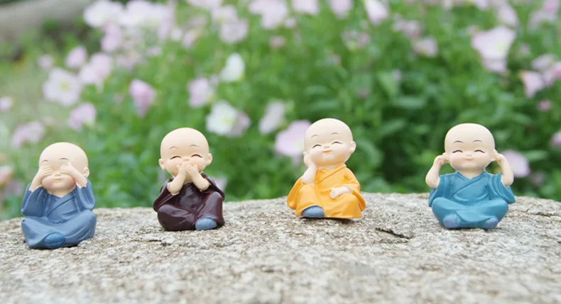 4 шт. KongFu Monk Автомобильные украшения аксессуары для девочек украшение интерьера автомобиля подвеска милый прекрасный Декор Куклы