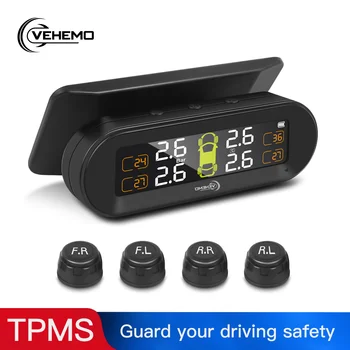

Vehemo Universal TPMS Tire Pressure Monitor System Tool Android 5V LCD Digital Wireless Meter External Alarm Tpms For Toyota
