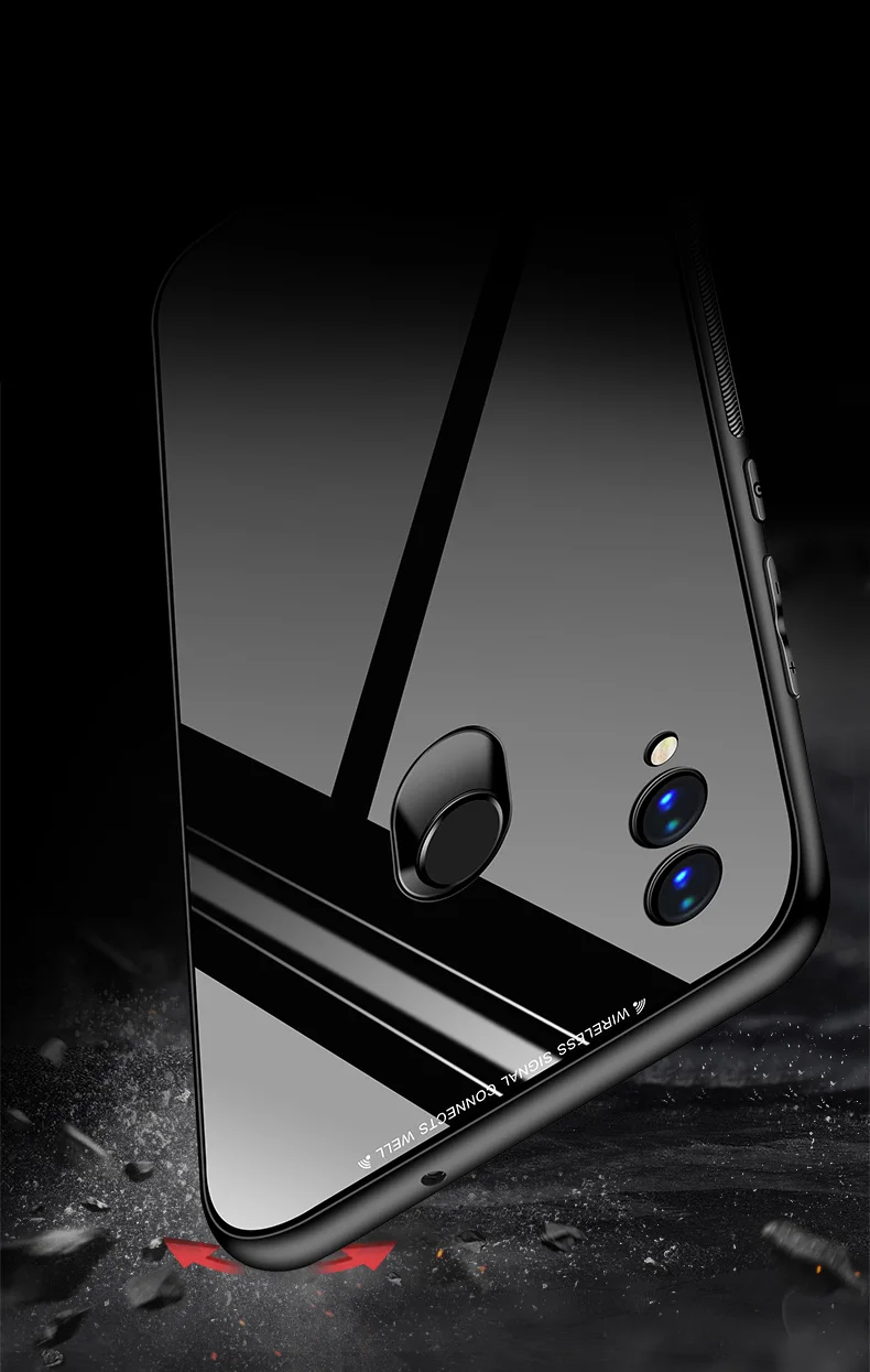 Роскошный стеклянный чехол для Honor 8S 8X 8C 8A Pro Play 7S 10i View 20, силиконовая рамка+ стеклянная крышка для huawei Y5 Y6 Y7 Y9 P30 Lite
