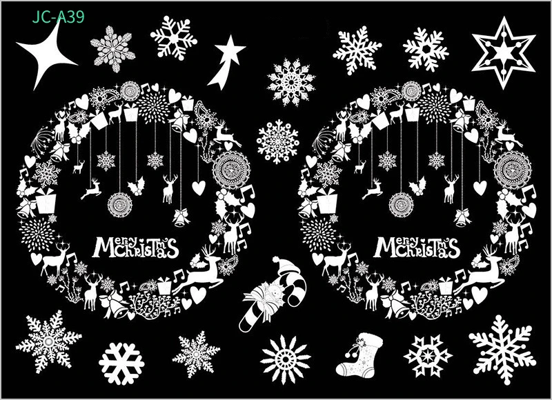 Новогоднее оконное стекло ПВХ настенная Рождественская наклейка DIY Снежный город Наклейка на стену s домашняя наклейка Рождественское украшение для домашних принадлежностей