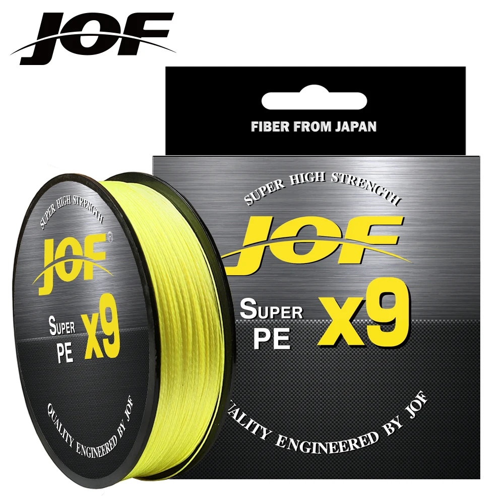 Плетеная рыболовная леска JOF 20-92 фунта для ловли карпа X9 X12 большой серии 500 м 300