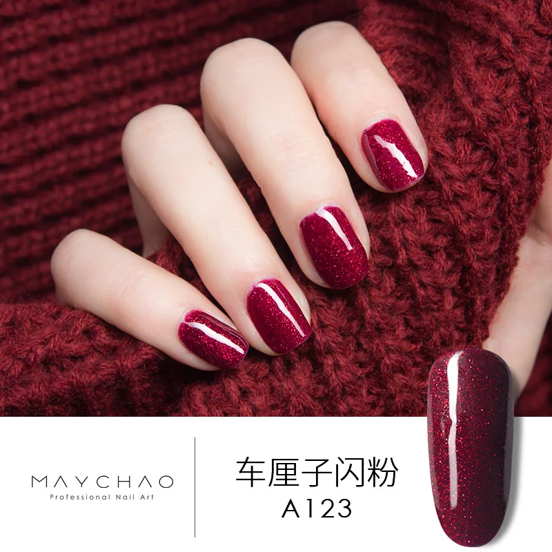 A123 Maychao Гель-лак для ногтей Блестящий лак для ногтей УФ-Led Гель-лак для замачивания верхнее покрытие - Цвет: A123