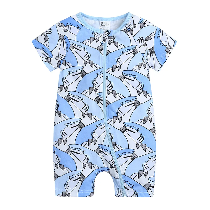 cute baby bodysuits 2021 Cute Cartoon Spring Baby Romper Newborn Baby Clothes Kids Short Sleeve Sleepwear Cotton Boys Clothes Baby Girls Romper Baby Bodysuits comfotable Baby Rompers