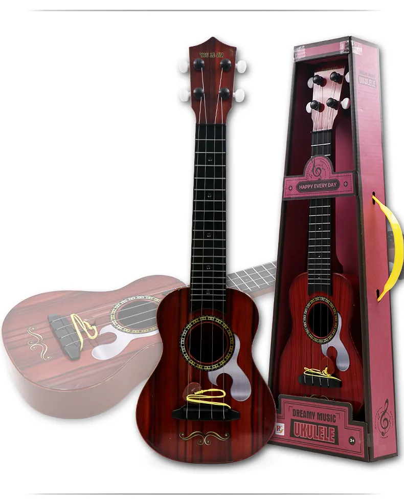 Children Four-String Small Guitar Toy Mini Ukulele Model Instruments Children Early Childhood Educational Music Toy