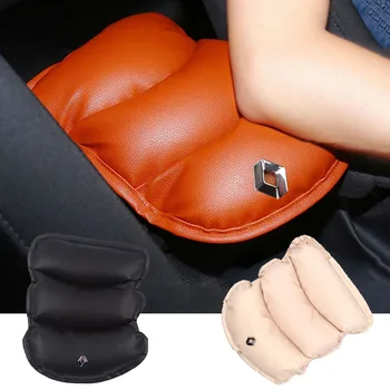 

Pu Leather Car Handrest Armrest Box Mats Cover Hand Pillow Pad For Renault duster megane 2 logan renault clio car styling
