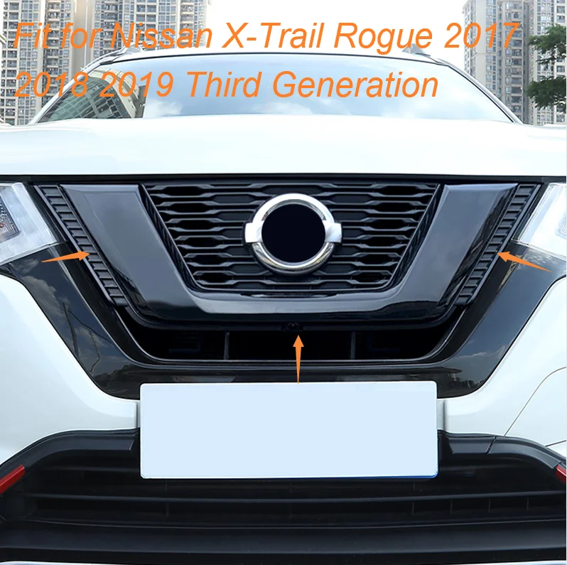Подходит для Nissan X-Trail Rogue/Sylphy Sentra автомобильный Стайлинг ABS передняя консоль Гриль Крышка декор отделка 1 шт. авто аксессуары
