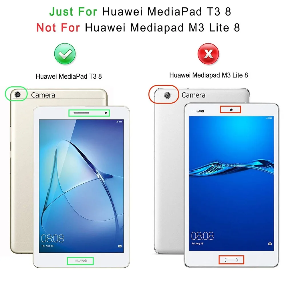 Вращающийся чехол из искусственной кожи для Huawei MediaPad T3 8 0 Honor Play Pad 2 KOB L09