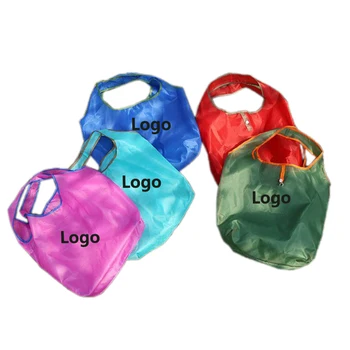 

ECO Reusable Polyester Shopping bags Foldable Custom Logo Large-capacity Storage Bags for Supermarket Fruit Vegetable Grocery