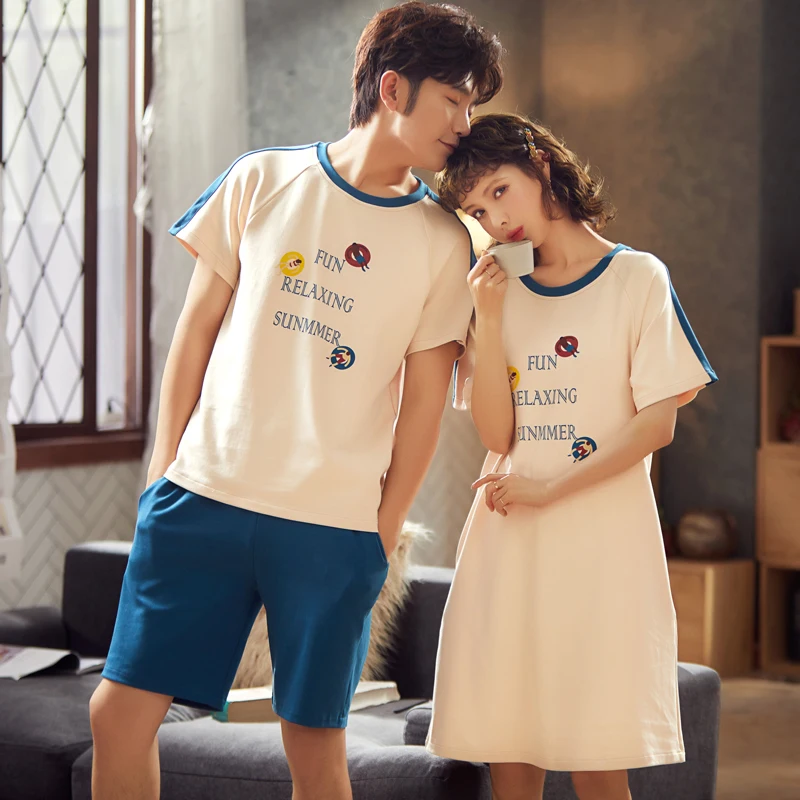 Новая Пижама для пар одежда сна Мужская пижама женщин и мужчин повседневная пара