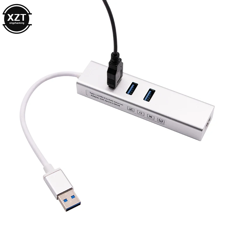 Сетевая карта Ethernet RJ45 Lan с 3 портами USB 0 концентратор разветвитель к адаптеру для