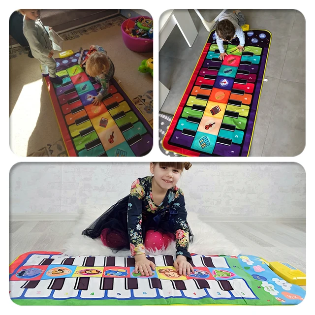 Kids Musical Piano Mat Duet Keyboard Play Mat 20 Keys Floor Piano with 8 Instrument Sound 5 Paly Modes Dance Pad Educatinal Toys 6