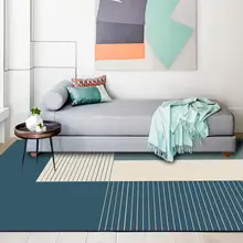 Японская Геометрическая Темно-зеленый синий коврик Мягкая фланелевая ткань без заусенцев ремесло нескользящий ковер Покупка#4JY23