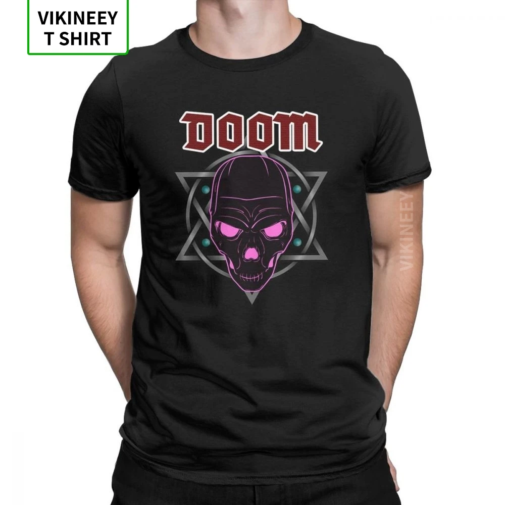

Doom T Shirt for Men 100% Cotton Unique T-Shirt Retro Game Conan Barbarian Thulsa Snake Cult Tee Shirt Short Sleeve Tops Gift