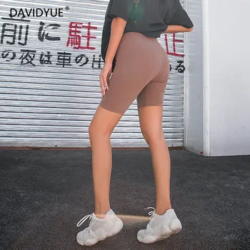 

2020 Summer Vintage High Waist Shorts Female Cotton Neon Green Black Shorts Sweatpants Women Sexy Biker Shorts