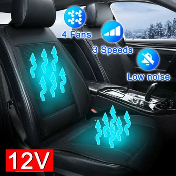 

Universal 12V Car Cooling Cushion 3D Mesh Spacer Cooling Car Seat Cushion Cover Air Ventilated Fan Conditioned Cooler Pad