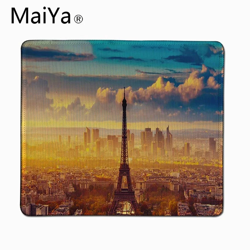 MaiYa Эйфелева башня Пейзаж резиновый коврик для мыши игры большая акция большой игровой коврик для мыши клавиатуры коврик