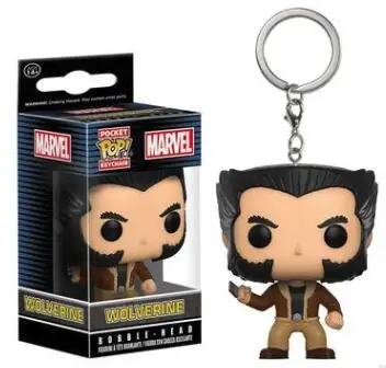 Wolverine FUNKO POP Marvel Мстители Dc Лига Справедливости персонаж Карманный Брелок виниловые фигурки игрушки - Цвет: Wolverine