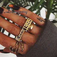 Duoying 1995 Number Name Ring Men Ring Custom Ring Zirconia Personalized Sterling Silver Ring Rose Gold With Number Custom Gifts