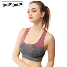 Высокий эластичный Воздухопроницаемый спортивный бюстгальтер Топ Фитнес Топ Для женщин Мягкий Спортивный бюстгальтер, пробежек, занятий йогой, тренажерного зала бесшовный короткий топик градиент Haut Femme