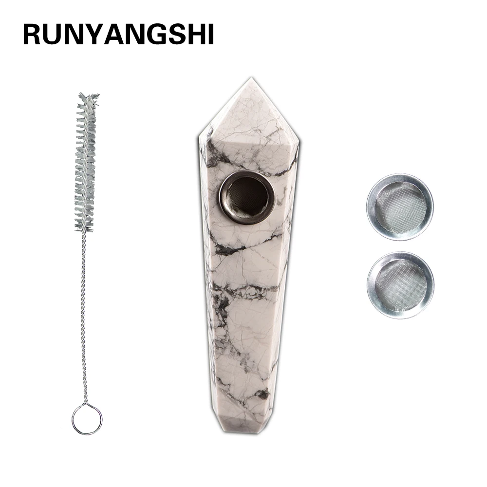 Runyangshi 1 шт. натуральный кварц белая Бирюзовая палочка кристальная курительная