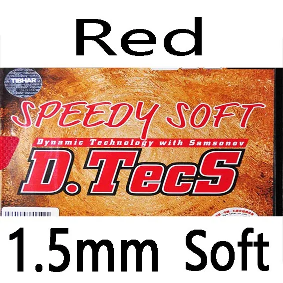 Red 1.5mm Soft TIBHAR короткий Pips SPEEDY мягкий D. TECS Pips-out Настольный теннис резиновая губка для пинг-понга - Цвет: Red 1.5mm Soft