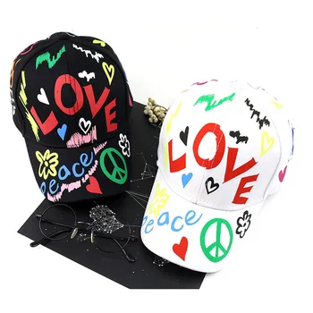 

2020 Baby boy girl hat Spring summer new letters LOVE children's baseball caps fashion printing graffiti wild children's hat