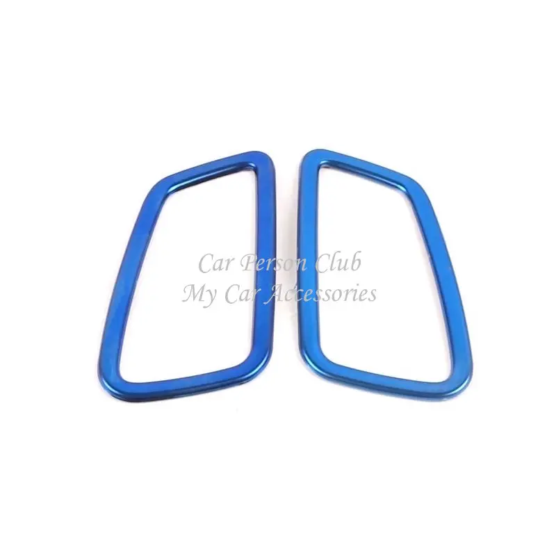 02- Stainless Blue Для Nissan Sylphy боковой выход кондиционера вентиляционная крышка защита молдингов отделка из нержавеющей стали аксессуары для салона автомобиля - Название цвета: 02- Stainless Blue