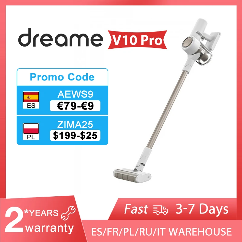 Ручной беспроводной пылесос Dreame V10 Pro 22 кПа Мощное всасывание циклонный фильтр