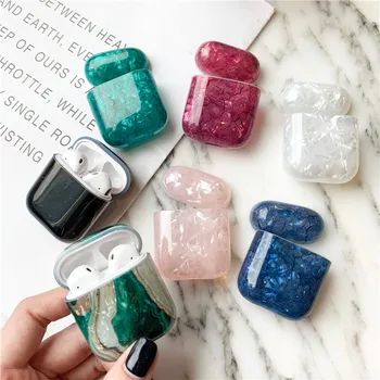 

Luxury Marble For Airpods Case Bluetooth Earphone Cute Silicone For Airpod 2 case Cover Headphone Charging Bag for air pods case