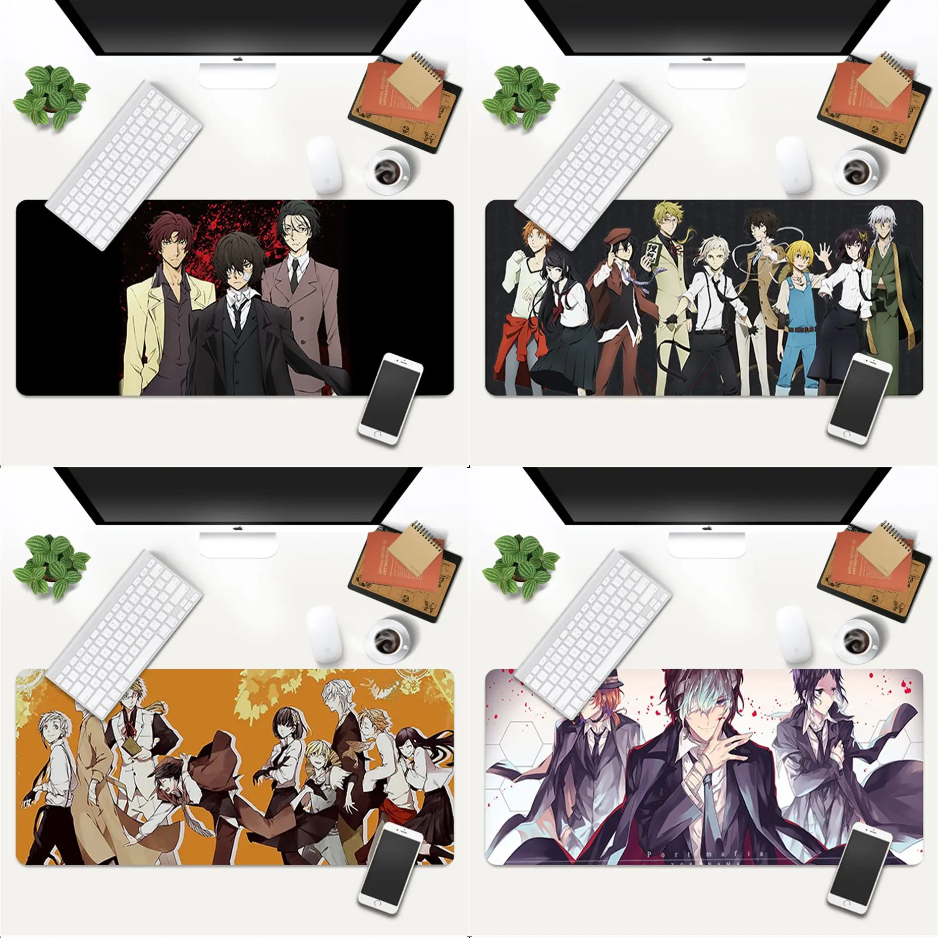 

MaiYaCa New Design bungou stray dogs gamer play mats Mousepad Gaming Mouse Pad Large Deak Mat 700x300mm for overwatch/cs go