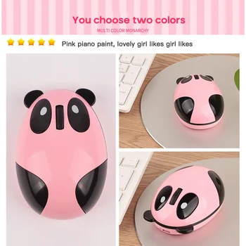 

Wireless Bluetooth Charging Panda Mute Cartoon Mini Animal Cute Cute Mouse Computer Mute Mause LED Backlit Ergonomic Gaming Mous