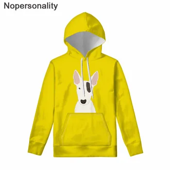 

Nopersonality Women Sweatshirts Autumn 2019 Animal Bull Terrier Printing Youth Girls Casual Long Sleeve Hooded Sweatshirt