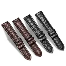 ワニ時計バンド 18 ミリメートル 19 ミリメートル 20 ミリメートル 21 ミリメートル 22 ミリメートル 23 ミリメートル 24 ミリメートル革時計バンドワニ口時計蝶バックル(China)